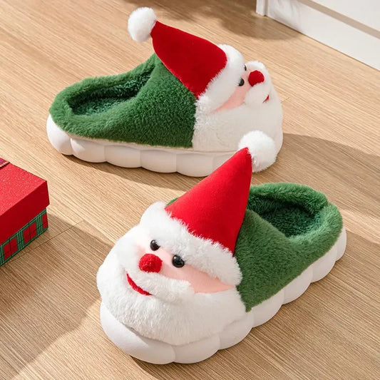 Chaussons Pilou Pilou Père Noël Vert