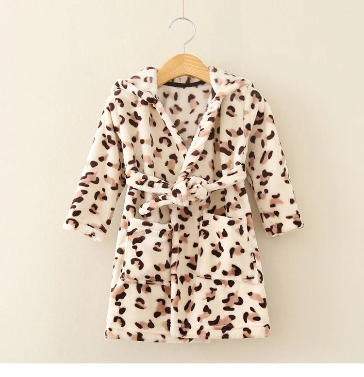 Peignoir Pilou Pilou Enfant Leopard