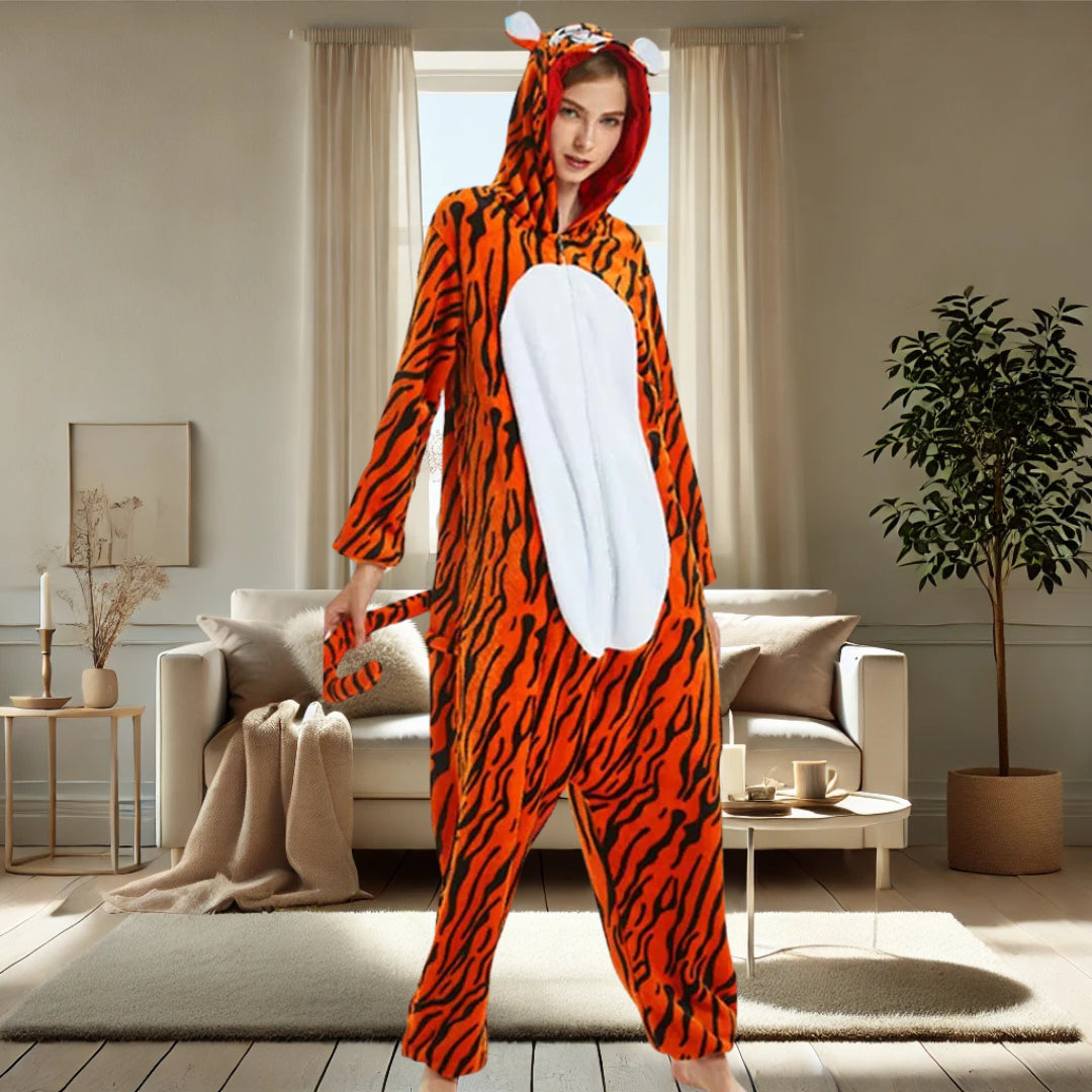 Combinaison Pilou Pilou Femme Tigre Rouge