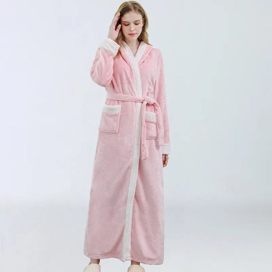 Peignoir Pilou Pilou Long Coloré Rose