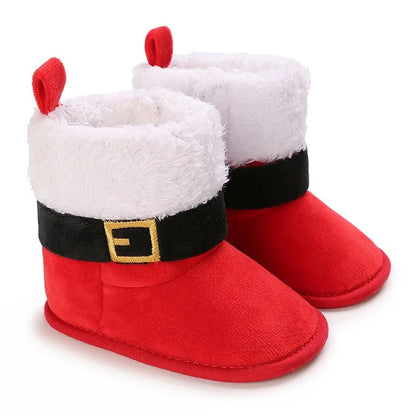 Chaussons Pilou Pilou de Noël Pour Bébé Bottines du Père Noël