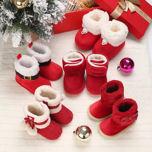 Chaussons Pilou Pilou de Noël Pour Bébé