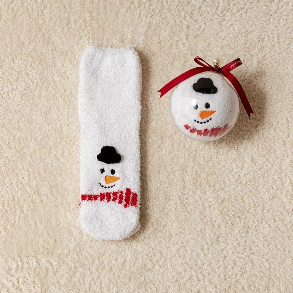 Chaussettes Pilou Pilou de Noël Bonhomme de Neige