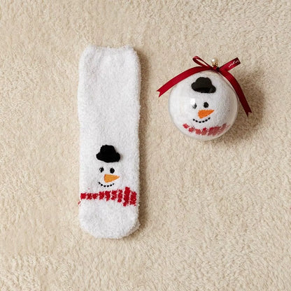 Chaussettes Pilou Pilou de Noël Bonhomme de Neige