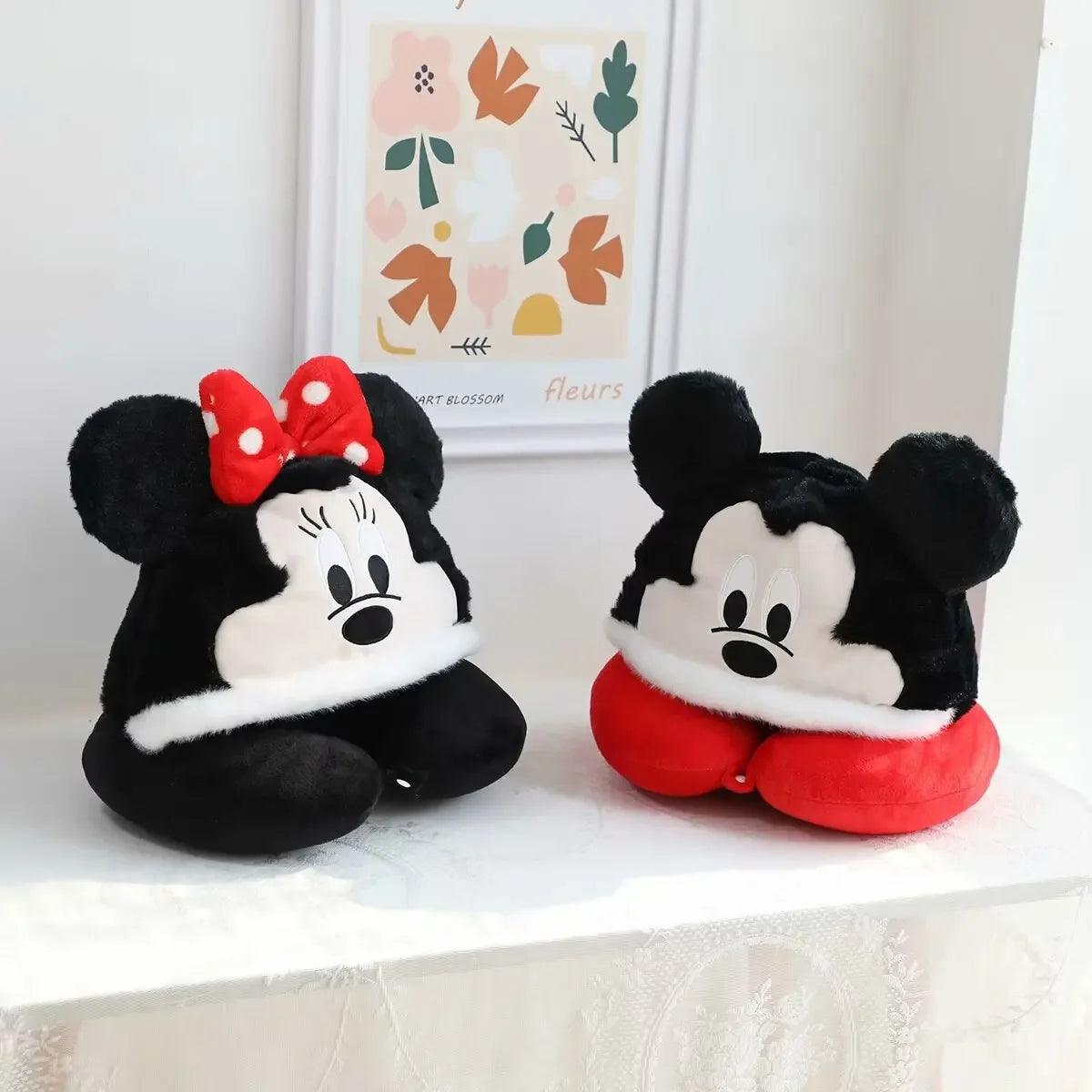 Coussin de Voyage à Capuche Mickey et Minnie - Pilou&Plush