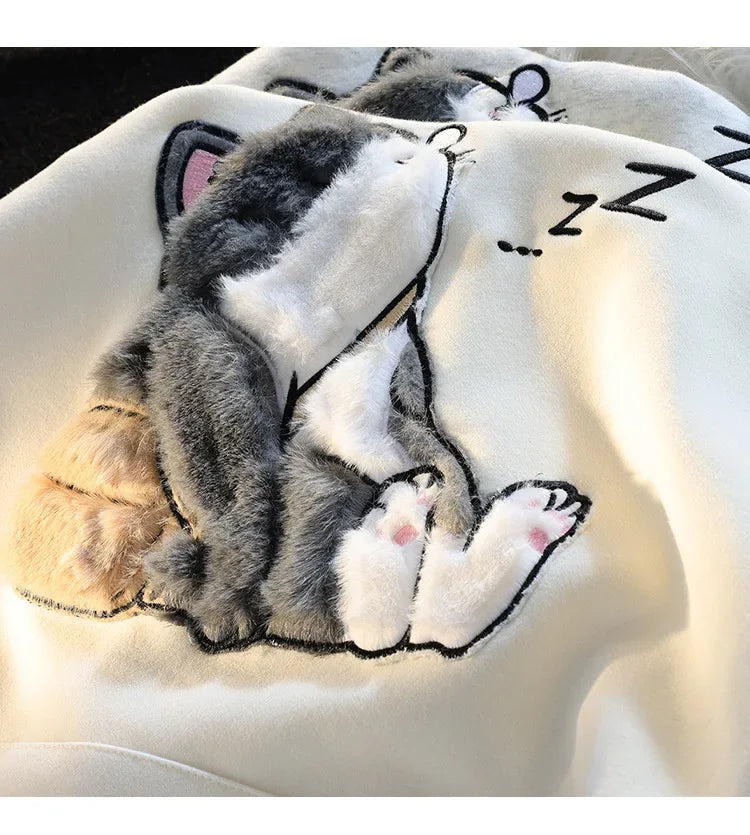 Sweatshirt Pilou Pilou Chat Dormeur - Pilou&Plush