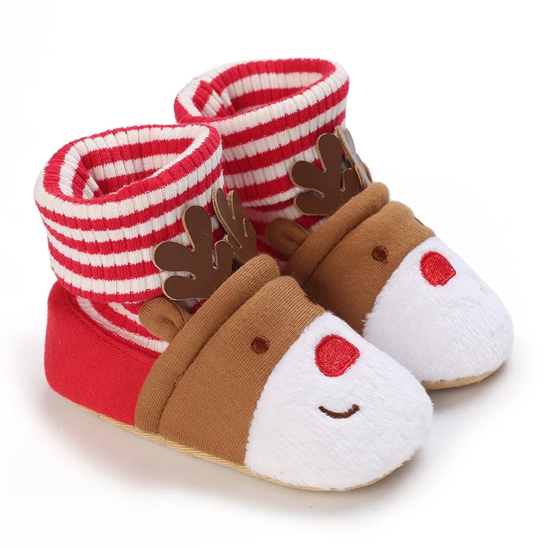 Chaussons Pilou Pilou de Noël Pour Bébé Rennes