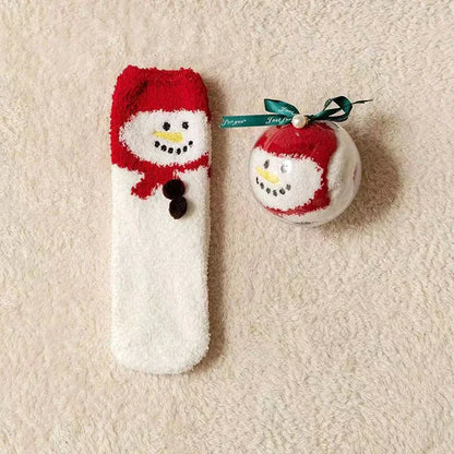 Chaussettes Pilou Pilou de Noël Bonhomme de Neige