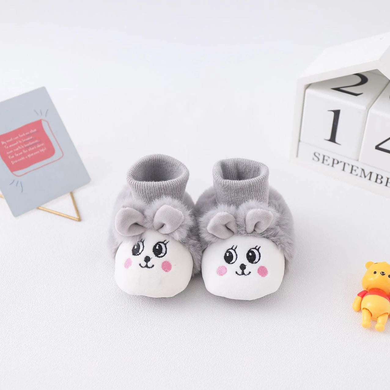 Chaussons Pilou Pilou Souples Lapin Gris