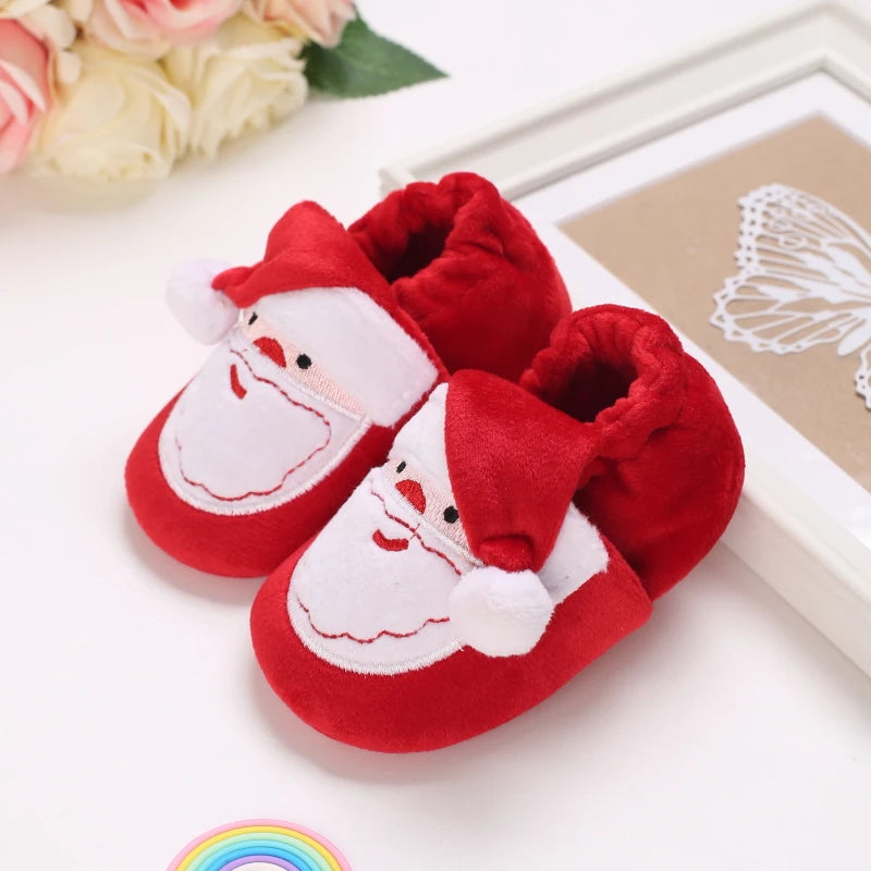 Chaussons Pilou Pilou de Noël Pour Bébé Père Noël Serré