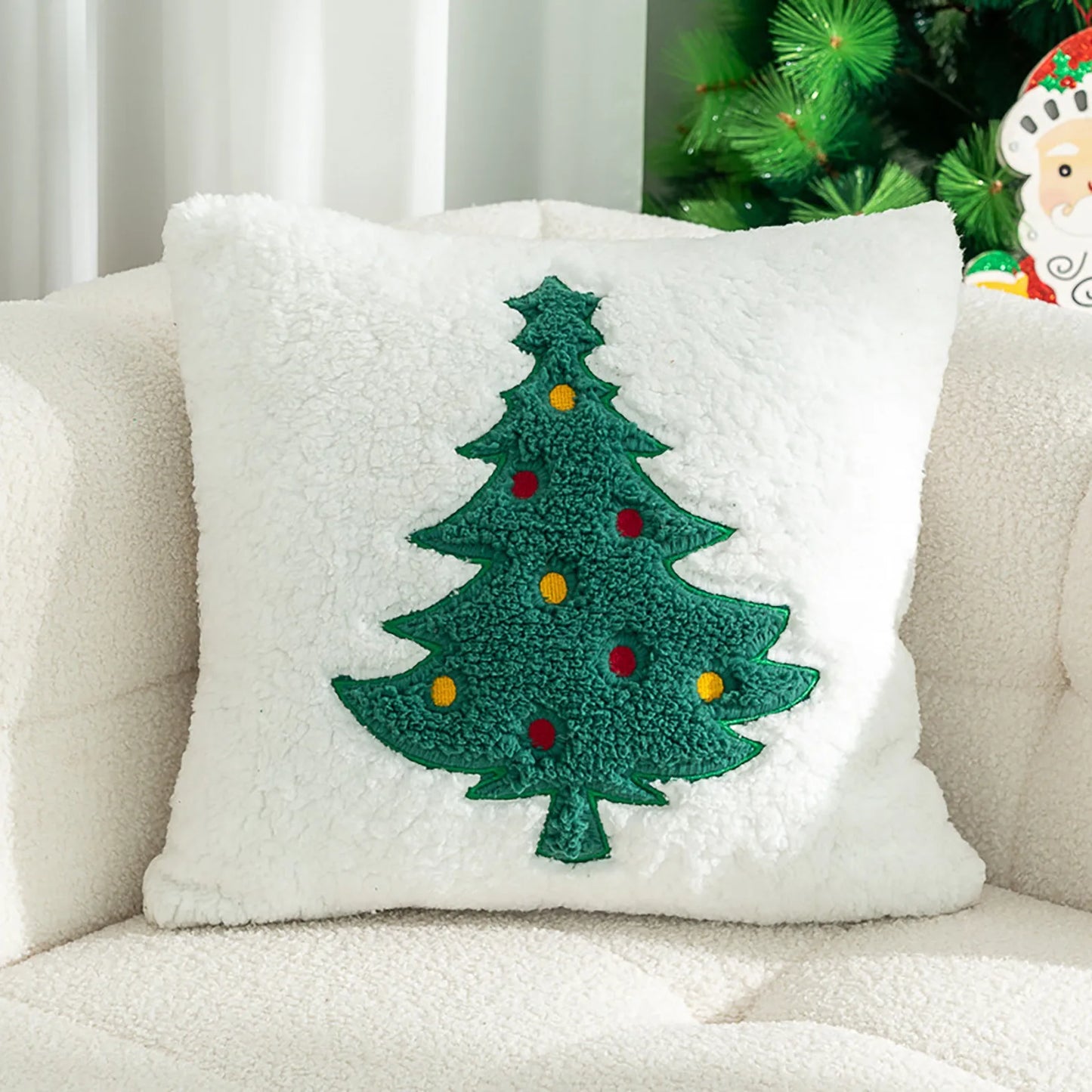 Coussin Pilou Pilou de Noël Sapin