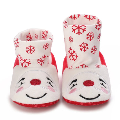 Chaussons Pilou Pilou de Noël Pour Bébé Bonhomme de neige