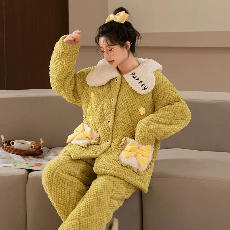 Pyjama Pilou Pilou Vert Ruban