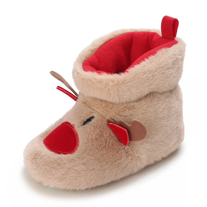 Chaussons Pilou Pilou de Noël Pour Bébé Reine Beige