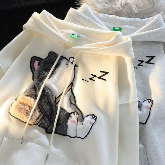 Sweatshirt Pilou Pilou Chat Dormeur - Pilou&Plush