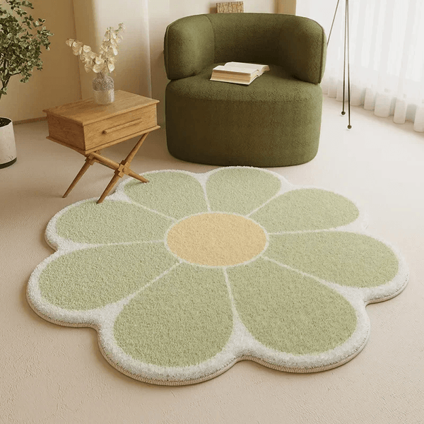 Tapis floral petit, tapis de cuisine anti-dérapant et lavable, tapis doux de porte d'entrée