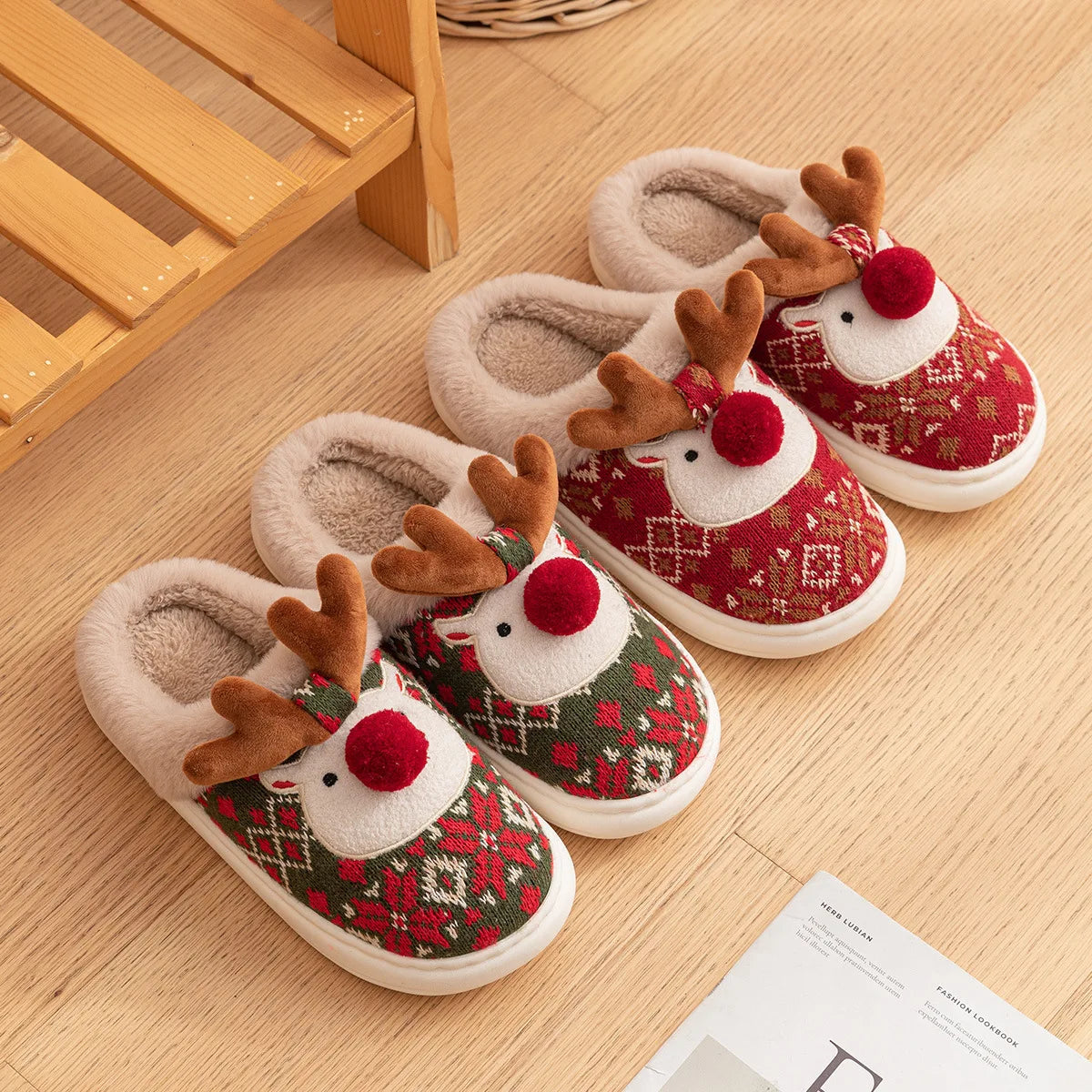 Chaussons Pilou Pilou Renne de Noël